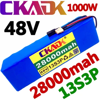 NOVA baterija CKADK 48V 13s3p 28Ah baterija baterija baterija baterija baterija, 1000 W high power Ebike električni bicikl BMS s priključkom xt60 + punjač
