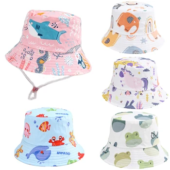 Nova ljetna panama za djevojčice, kape, crtani šešir ribar za dječaka, dječje солнцезащитная šešir, ulični UV-panama, panama za malu djecu, солнцезащитная kapu