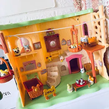 Nova slatka je japanska anime Hamtaro Bijou, podrum, dom za hrčka, vitičastu model, igračke sa skupa, darove za djecu