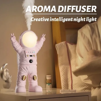 Novi aromatičan difuzor Astronaut, ultrazvučni difuzor eteričnih ulja, osvježivač zraka za aromaterapiju s led pozadinskim osvjetljenjem, mini-ovlaživač zraka