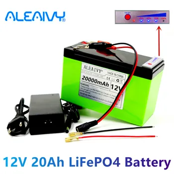 Novi blok litijeve baterije Power Display 12v 20ah LiFePO4 je prikladan za solarnu energiju i baterije električnih vozila + punjač 12v 3a