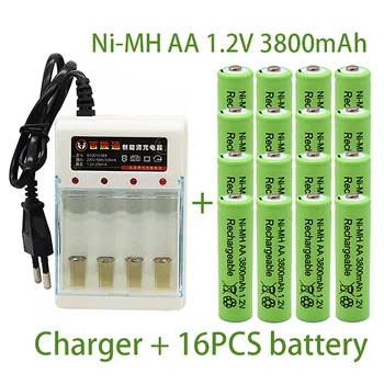 Novi olympus Ni-MH baterija AA 1.2 V 3800mAh za igračka daljinski upravljač, baterije AA 1.2 V + punjač