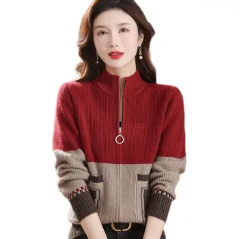 Novi ženski casual pletene džemper dugih rukava, kaput, korejski modni kardigan na pruge, vrhovima, vintage однобортная odjeća, novi V158