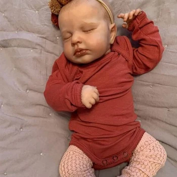 NPK 19 inča je već obojena spreman lutka Reborn Baby Loulou Veličine novorođenčeta 3D koža, vidljive vene Naplativa umjetnička lutka
