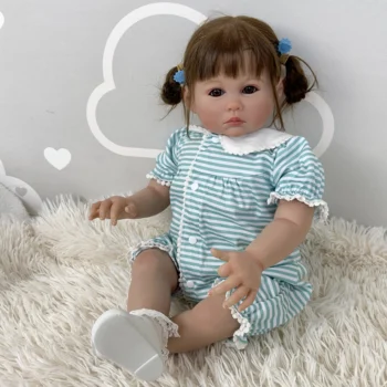 NPK 24-inčni возрожденная djevojka-dijete Джулиата, mekih tkiva, ukorijenjena kosu, visokokvalitetna lutka sa ručno oslikanim, 3D koža