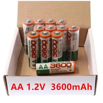 Originalni 20 komada 100% novi punjiva baterija AA 3600 AA Ni-Mh 1,2 3600 mah Ni-Mh 2A za kamere