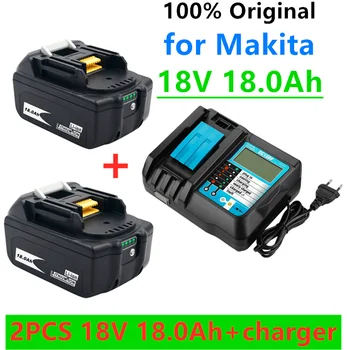 Originalni za Makita 18V 18000mAh 18.0 Ah Punjiva Baterija električnih alata sa led litij-ionske Zamjene LXT BL1860B BL1860 BL1850