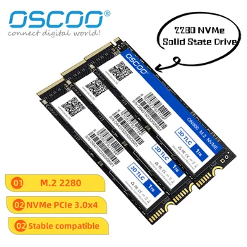 OSCCO Nvme M2 Ssd Interni Hard disk za laptop i PC 2280 1 TB 512 TB 128 TB 3D TLC Nand Flash za desktop notebook Ssd disk