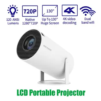 Pametan Projektor GJ300 za Android 11 1 GB 8 GB, Podrška za Dekodiranje 4K za Kućno Kino Video Proyector 720P Wifi 6 Bluetooth 5,0