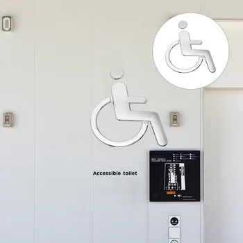Pločica za osobe s invaliditetom, pločica na vratima wc-a za osobe u invalidskim kolicima, abs-wc za muškarce i žene