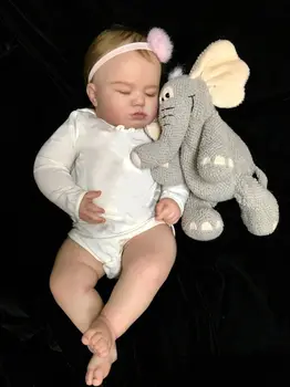 Pokupila je spavanje beba 3D koža Mekan silikon 60 cm lutka veličine igračka za djevojke s сосудистыми venama Tkanina za tijelo kao što je danas umjetnost Bebe