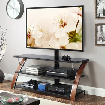 Postolje za televizor s ravnim ekranom Whalen Payton 3 u 1 za televizore dijagonale ekrana do 65 cm, smeđe-višnje boje, namještaj za dnevni boravak