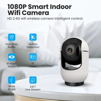 Početna zaokretni smart-kamera HD WiFi, vodootporan, jednostavan za instalaciju, smart-skladište za spavaće sobe, dnevni boravak
