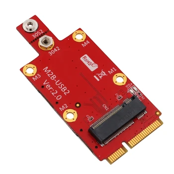 Pretvarač M2 u Mini PCIE Riser Card s dva utora za NANO SIM kartice M. 2 Key B za Mini PCI-E Adapter Podržava 3G/ 4G/5G