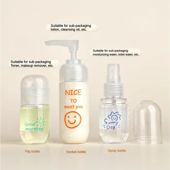Prijenosni prazna bočica sa sprej boca kapsula, boce za višekratnu upotrebu, na cestama, prozirna plastična boca za šampon, losion, gel za tuširanje