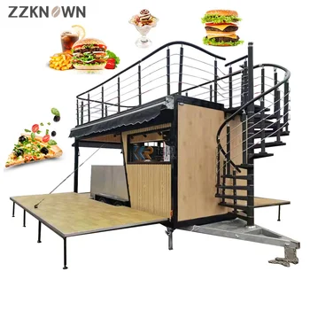Prilagođeno za kolica automat za prodaju brze hrane uličnih hot-doga, hamburgera kioska obrok novog dizajna na otvorenom za prodaju