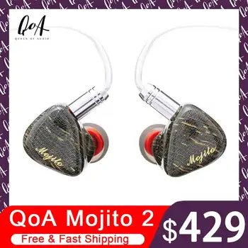 QoA Novi Mojito 2 Slušalice 2 Sonion BA + 4 Knowles 6BA Upravljački program za Monitor Hi-Fi DJ S 2Pin Посеребренным Bakrenom Kabel Slušalice