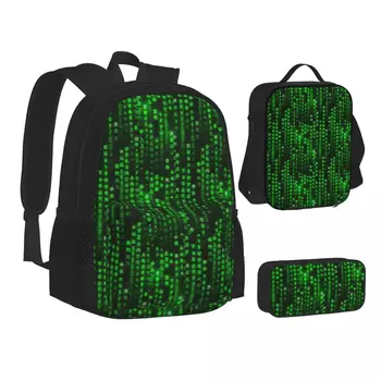 Ruksaci Matrix za dječake i djevojčice, torba za knjige, dječje školske torbe, мультяшный dječji ruksak, torba za ланча, torba za olovke, set od tri predmeta