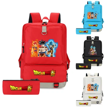 Ruksak Dragon Ball Goku Vegeta, školske torbe i velikog kapaciteta, tinejdžerske putne torbe za laptop, školski kutija za olovke za studente