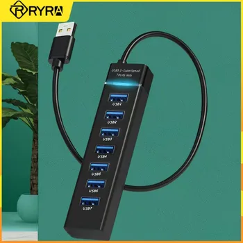 RYRA Light strip USB3.0 HUB 7-port velike brzine računalni razdjelnik USB hub 1-7 priključne stanice hub lako se spaja na većem broju uređaja
