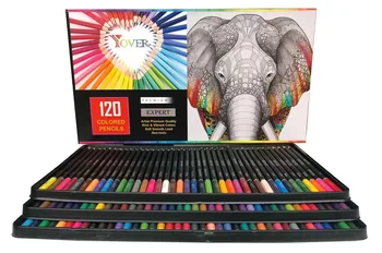 Set bojica Yover, 120 kom., tinti, stručni olovke u boji za umjetnike, djecu, odrasle, za bojanje skiciranje i crtanje