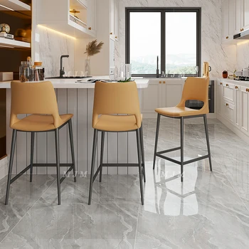 Skandinavski barske stolice, kožni kuhinjski metalni dizajn stolica Sillas De Home Furniture YYY30XP