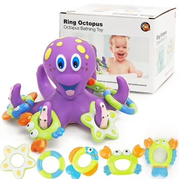 Slatka мультяшный hobotnica Kawaii Baby igračke za kadu, ova vesela hobotnica je Izrađen od mekih i fleksibilnog materijala koji sadrže BPA Fr