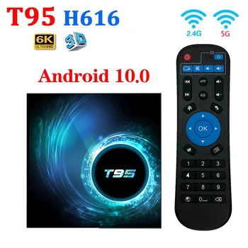 Smart Tv Box 4k Четырехъядерная pojedinca ili kućanstva HD media player T95 Android 10 Bluetooth 5,0 2,4 g & 5g Wifi 128 g 3D Voice 16g 32gb 64gb