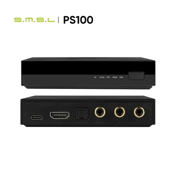 SMSL PS100 USB C DAC AMP, multi-čip ES9023, Bluetooth, koaksijalni optički HDMI, audio konverter, pojačalo za kućnu glazbe, vozila