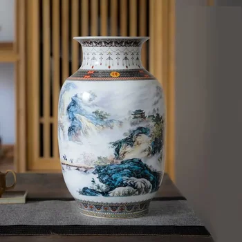 Stakleno keramička vaza Цзиндэчжэнь Stare kineske tradicionalne vaze Ukras kuće vaza za životinje Elegantne komade namještaja s glatke površine