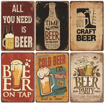 Starinski logo pivo banke za uređenje bara, безрамная american vintage metalna pločica, naljepnice za zid u pivo temu, atmosfera