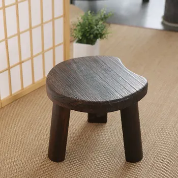 Stolica u obliku polumjeseca, cijele drvena stolica-stativ u japanskom stilu, namještaj, stolice za dnevni boravak, spavaće sobe, dječje stolice