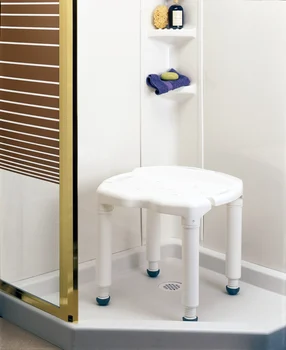 Stolica za tuširanje i sjedalo za kadu s запатентованными noge s preciznim podešavanjem visine, bijela sklopivi stolac, kućanski namještaj za kupaonice