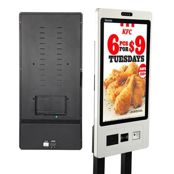 Stroj self-service Kiosk terminala plaćanja, zaslon osjetljiv na dodir 21,5 inča Instaliran Zida Kapaciteta Rezervacije za Restoran