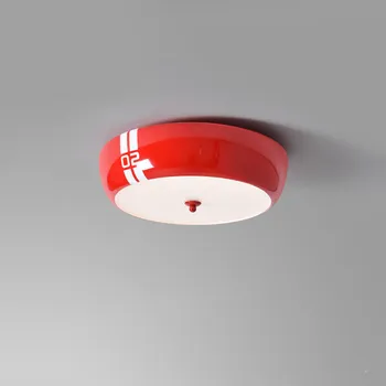 Stropna svjetiljka u skandinavskom stilu retro za spavaće sobe, crvena lampa za glavne spavaće sobe, jednostavna stropna svjetiljka za umjetnički kabineta