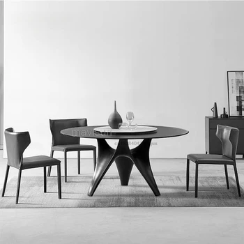 Talijanski minimalistički kreativni dizajn, uvozni stol od kamena ploča 1,5 metra gramofon, okrugli metalni kuhinjski stol za kavu