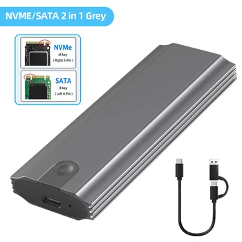Telo SSD s dvostrukim protokol M2 Telo NVME 10 Gbit/s SATA3.0 Kućište tvrdog diska na HDD koji je Kompatibilan sa 2230 2242 2260 2280 SSD