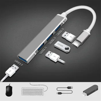 Tip C USB C hub 3,0 4 porta мультиразветвитель OTG adapter velike brzine Xiaomi Macbook Pro Air PC dodaci za prijenosna računala