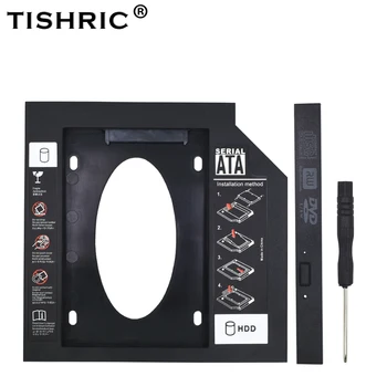 TISHRIC Plastični hard disk Caddy ili 9,5 12,7 mm SATA 3,0 Optibay 2,5 