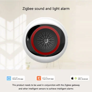 Tuya Pametna Kuća Противоугонный Zvučni Signal USB/baterijski Zigbee je Bežični Zvučni i Vizualni Alarm Monitoring s velikim Децибелом