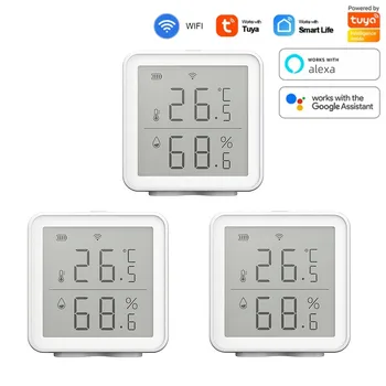 Tuya WIFI Senzor za temperaturu i vlagu, hygrometer, termometar detektor, daljinski upravljač Smart Life, podrška Alexa Google Home