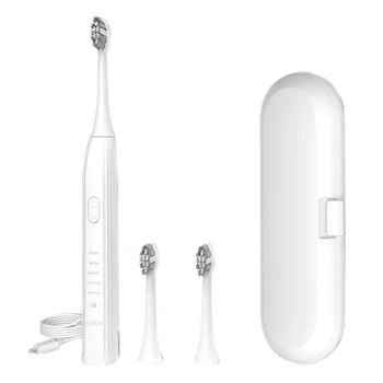 Ultrazvučno električna četkica za zube s intelektualnim timer -četkica za zube s 2 prilozima Dupont i putnim футляром za izbjeljivanje zubi