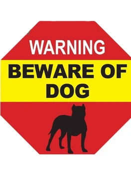 Upozorenje Čuvajte se pasa pit bull znak Upozorenja na Naljepnici na prozor, Pas u zatvorenom prostoru Znak smetanja posjeda Naljepnica na prozor 13 cm x 13 cm