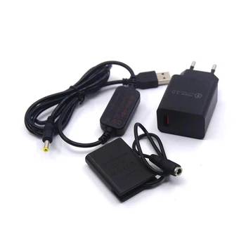 USB Kabel za dc + Punjač QC 3,0 + Spojnica dc DR-100 NB-12L sa izmišljeni baterija za fotoaparat Canon G1 X Mark II N100