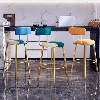 Utvrđeni bar stolica, europska metalni naslon stolice za primanje gostiju, минималистичные dizajnerske kuhinjski stolovi, namještaj za sobe Altos