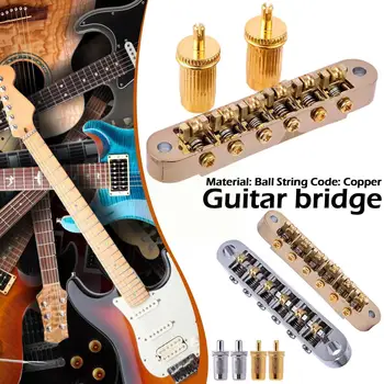 Valjkasti most za gitaru-most u stilu Mosrite zlatno-srebrne boje, седельный most za električnu gitaru s kotačima za palac, gitaru Acce I5I6