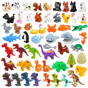 Velike blokove dinosauri jurske Rex, figure morskih životinja, u skladu velike cigle, edukativne igračke za djecu