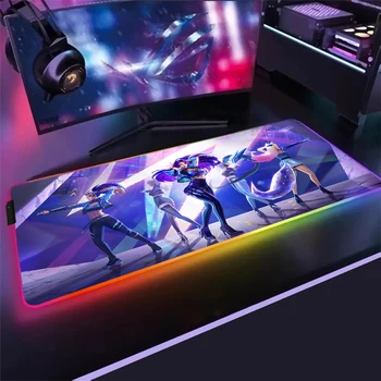 Veliki RGB podloga Za Miša Igra Veliku podlogu Za Miša Šarene led podloga za Miša XXL s pozadinskim Osvjetljenjem Gamer Mause Pad podloga za Miša Stolni Mat 40x90 cm