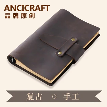 Veličina A5/A6 Ancicraft Geniues Dnevnik iz bičevati, bilježnica s отрывными listova ručni rad, jednostavna umjetnička fin bilježnica za ruke