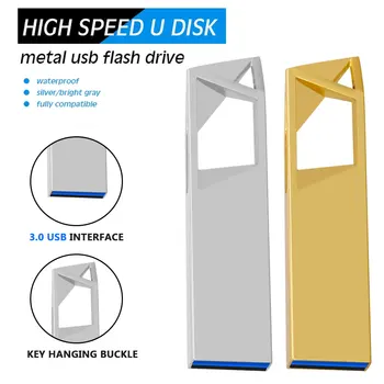 Vodootporan USB flash drive 3,0, flash drive 16 GB, 32 GB, 64 GB, 128 GB, metalni usb flash pogon, memorijska kartica, u-disk